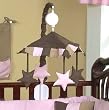 JoJo Designs Musical Baby Crib Mobile - Soho Pink and Brown