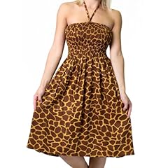 One-size-fits-most Tube Dress/Coverup with Animal Print