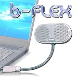 Laptop Speakers - USB, Portable, Compact, Travel Speaker for PC and Mac - B-Flex 2 Hi-Fi Stereo USB Speaker (White)