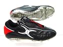 MENS GILBERT RUGBY BOOTS SIZE 12 EU 47 BLACK LEATHER BLADES