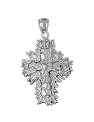 Clevereves 14K White Gold Pendant Cross 8.8 - Gram(s)