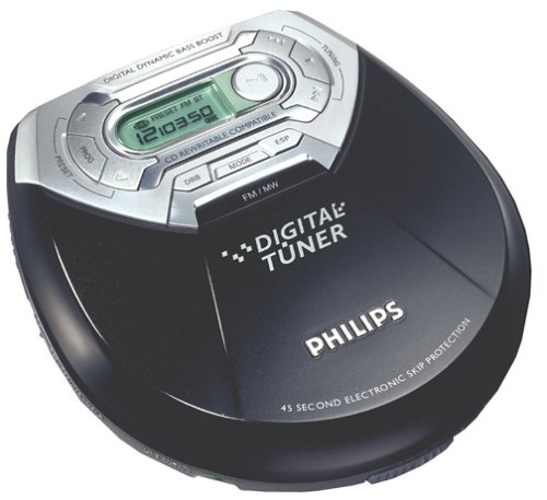 Electronics: Philips AT9500 Portable CD Player with Digital Tuner and 45 Second ESP