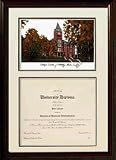 Scholar Georgia Tech Yellow Jackets NCAA 18 x 24 Framed Limited Edition Lithograph with Diploma O