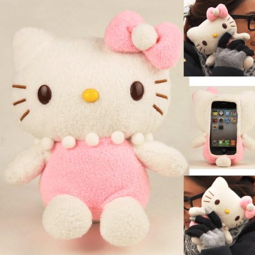 Authentic iPlush Plush Toy Cell Phone Case for Apple iTouch 5 5G (Pink Hello Kitty)