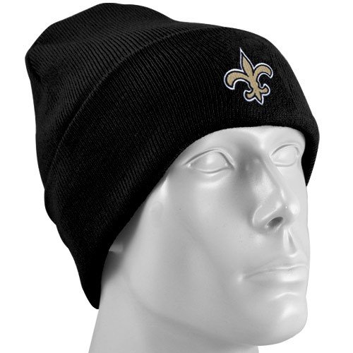 NFL Men's End Zone Cuffed Knit Hat - K010Z (New Orleans Saints, One Size Fits All)