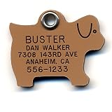 Dog Safety Reflective Pet ID Tag with Personalized Customized Engraving
