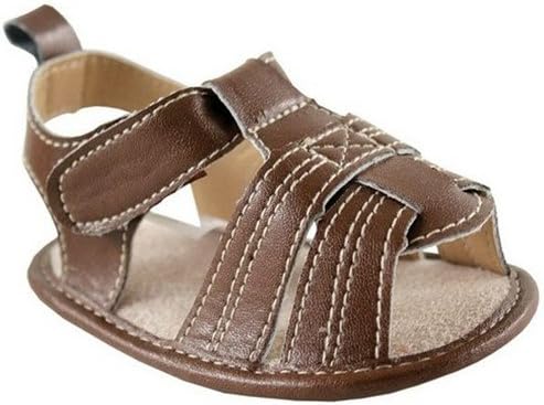6-12 Months Baby Boys Leather Summer Shoes Infant Toddler Sandals Brown 11.5cm