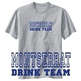 T-Shirt Heather Gray  Drink Team Montserrat  Country