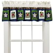 Trend Lab Navy/Cream Football Window Valance