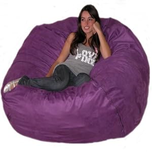 5-feet Purple Cozy Sac Bean Bag Chair Love Seat