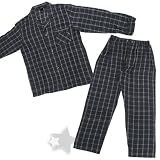 Bill Blass Green and Blue Checked Flannel Pajamas for Men