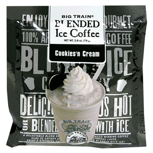 Big Train Cookies-n-Cream Blended Ice Coffee (single serve bag), Pack of 25 2.8-Ounce Units (70-Ounces)