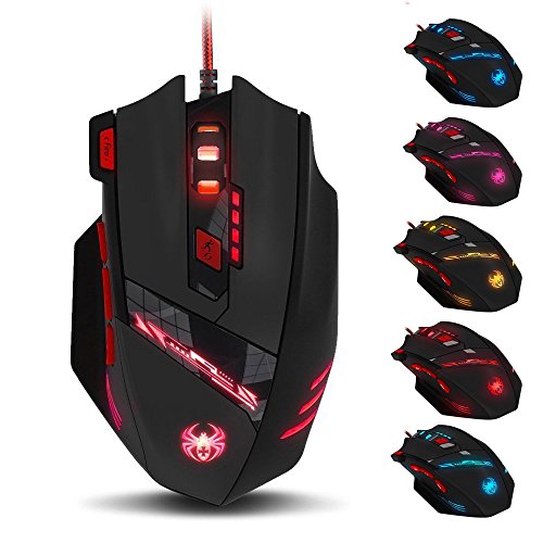 Zelotes 9200 dpi gaming mouse,8 buttons design,weight tuning set,…
