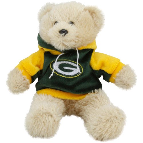 Green Bay Packers 8" Fuzzy Hoody Bear by Forever Collectibles T.A.B