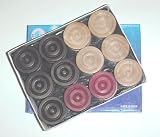 Amateur Wooden Carrom Men (coins) Set - GOLD STAR