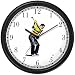 Golfer Preparing to Tee Off - Golf Theme Wall Clock by WatchBuddy Timepieces (Hunter Green Frame)