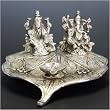 Hindu Gift: Set of Laxmi & Ganesh Diya / Incense Holder