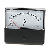 uxcell アナログ電流計 DH-670 クラス2.5 AC 0-10A ダイヤルデザイン