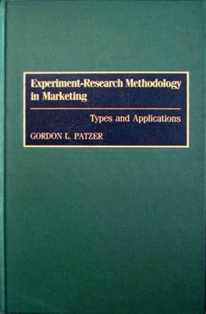 Amazon.com: Experiment-Research Methodology in Marketing: Types ...