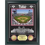 Citizens Bank Park Archival Etched Glass w/ two Gold Coins