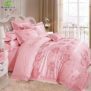 naluo 100% cotton set with 4 pcs pure cotton embroidering MJ-QMGD-CNHK