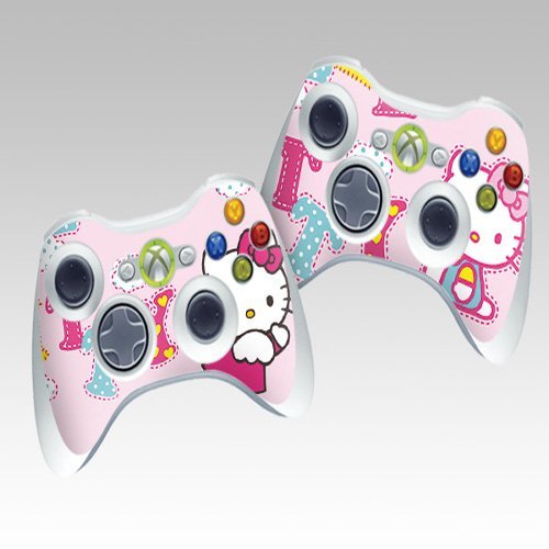 Hello kitty Protective Skin Decorative Decal for XBOX 360 Controller (2pcs in 1)