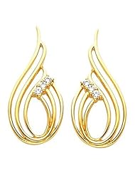 Pair of 14K Yellow Gold Diamond Earrings - 0.15 Ct. -- LIFETIME WARRANTY