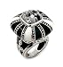 Millacreli Faceted Black And White Murano Glass title=