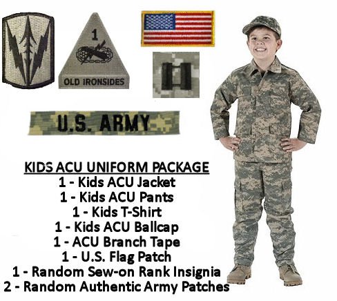 Kids Standard Military Uniform Package - ACU Digital - Small (8)