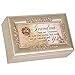 Cottage Garden Grandma Grandmother Champagne Silver Petite Rose Music Box / Jewelry Box Plays Amazing Grace