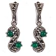 Romantic Gifts Onyx Silver Earrings 1 inches