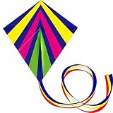Hengda Easy Flyer Kite For Kids - Hengda Kite For Kids 30-Inch Diamond Kite, Easy Flyer - Incudes 30m String and Handle