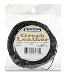 Beadalon Greek Leather 1-1/2mm Black, 5-Meter