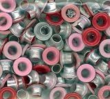 EyeLets Etc 1/8 Inch Round Top Painted Eyelets Red/Pink Assortment, Pack of 100