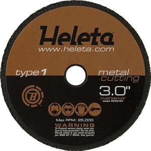 Abrasive Metal Cutting Wheel 3 x .045 x 3 8- Used for Iron, Non-Ferrous Metals, Alloy... by 