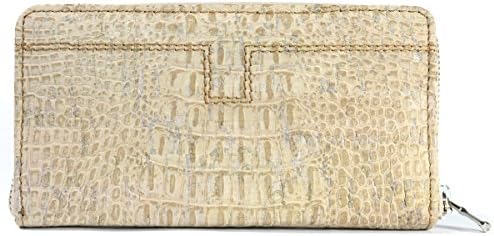 LE TROMPETTISTE Women's Cork Zip Wallet Cream