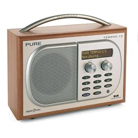 PURE TEMPUS-1S, Luxury DAB digital & FM clock radio, (cherry veneer)
