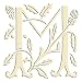 Set of 6 Monogram Embroidered Guest Towel - M