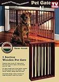 Folding Wood Pet Gate- 3 Sections