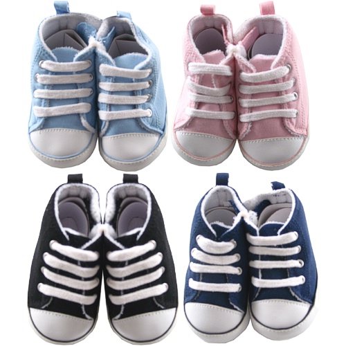 Hi-Top Basic Baby Booties with Laces