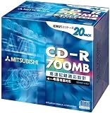三菱化学 SR80KC20 CD-R 700MB 20枚 スリムケース入り
