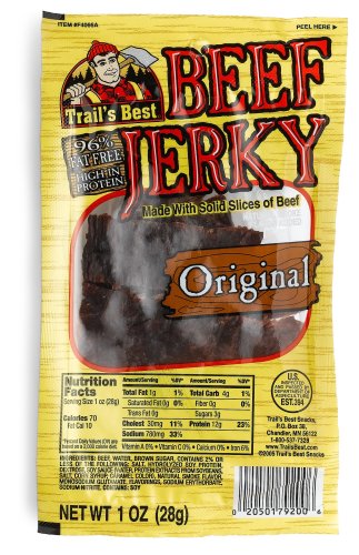 Trail's Best Original Beef Jerky, 1-Ounce Packages (Pack of 16) by Trail's Best