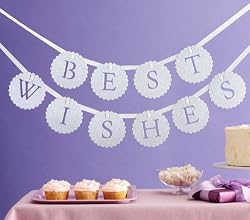 Martha Stewart Crafts Banner, White Best Wishes