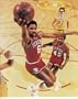 Julius Erving Dr. J 76ers Lay Up at The Forum 16x20