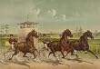 Trotting for a Great Stake, by Currier & Ives, 1890 - 16" x 20" - Fine-Art Gicl??e Photographic Print of an Image from the Library of Congress Collection