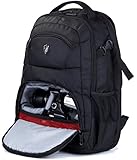 Victoriatourist V6022 Laptop Backpack for SLR Camera and 15 Inch Laptops with Waterproof Rain Cover, Black