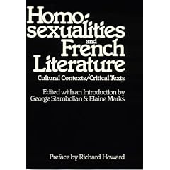 Homosexualities and French Literature: Cultural Contexts/Critical Texts