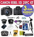 Canon EOS Rebel XSi (a.k.a. 450D) 12.2MP Digital SLR Camera (Black) 28 PCS Kit with Canon 18-55mm IS Lens