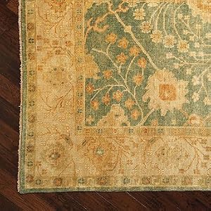 Oushak Mirage Wool Area Rugs - Blue, 6' x 9' - Frontgate