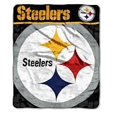 NFL Pittsburgh Steelers 50-Inch-by-60-Inch Micro-Raschel Plush Throw "Livin Large" Design